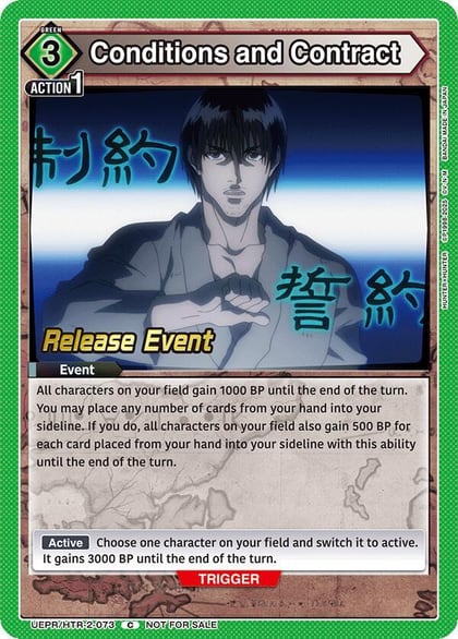 Conditions and Contract, UEX04BT: HUNTER X HUNTER Vol.2 Release Event Cards UEPR/HTR-2-073