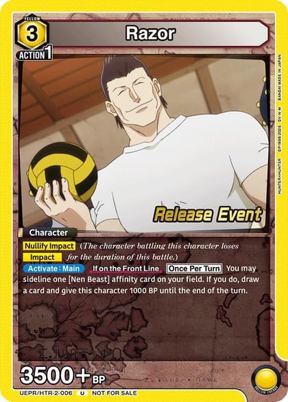 Razor (006), UEX04BT: HUNTER X HUNTER Vol.2 Release Event Cards UEPR/HTR-2-006