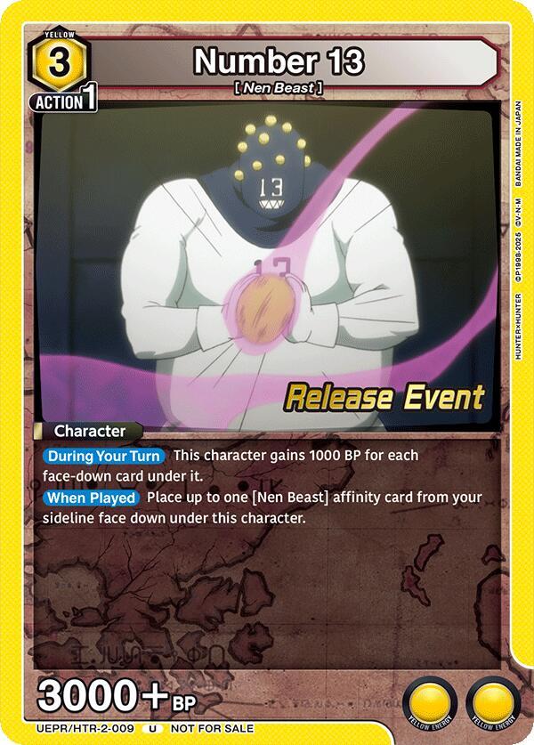 Number 13, UEX04BT: HUNTER X HUNTER Vol.2 Release Event Cards UEPR/HTR-2-009