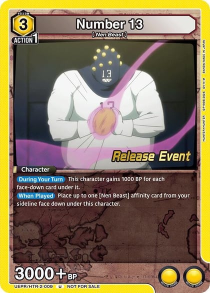 Number 13, UEX04BT: HUNTER X HUNTER Vol.2 Release Event Cards UEPR/HTR-2-009