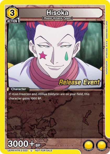 Hisoka (022), UEX04BT: HUNTER X HUNTER Vol.2 Release Event Cards UEPR/HTR-2-022
