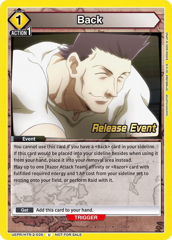 Back, UEX04BT: HUNTER X HUNTER Vol.2 Release Event Cards UEPR/HTR-2-035