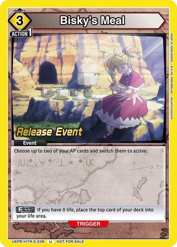 Bisky's Meal, UEX04BT: HUNTER X HUNTER Vol.2 Release Event Cards UEPR/HTR-2-036