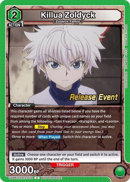 Killua Zoldyck (072), UEX04BT: HUNTER X HUNTER Vol.2 Release Event Cards UEPR/HTR-2-072