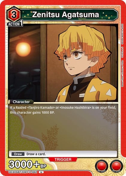 Zenitsu Agatsuma, UEX05BT: Demon Slayer: Kimetsu no Yaiba Vol.2 UEX05BT/KMY-3-062