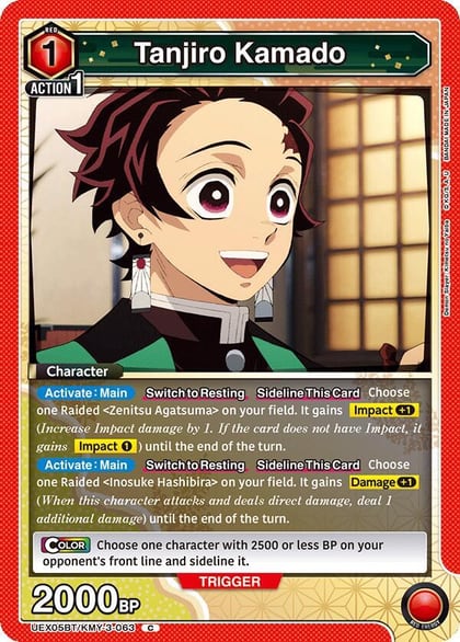 Tanjiro Kamado (063), UEX05BT: Demon Slayer: Kimetsu no Yaiba Vol.2 UEX05BT/KMY-3-063
