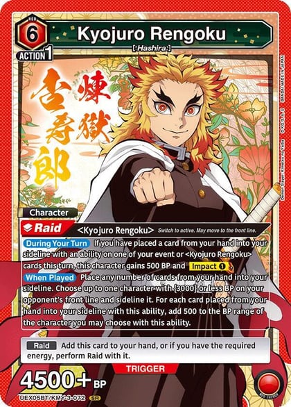 Kyojuro Rengoku (072), UEX05BT: Demon Slayer: Kimetsu no Yaiba Vol.2 UEX05BT/KMY-3-072