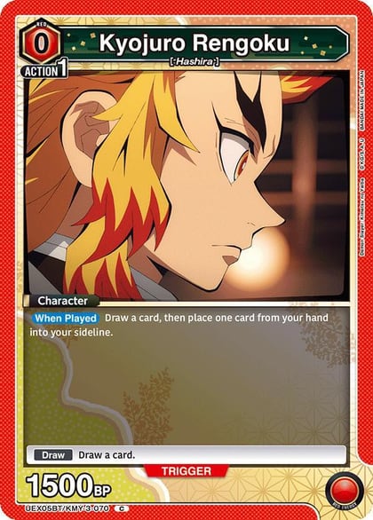 Kyojuro Rengoku (070) (Box Topper Foil), UEX05BT: Demon Slayer: Kimetsu no Yaiba Vol.2 UEX05BT/KMY-3-070