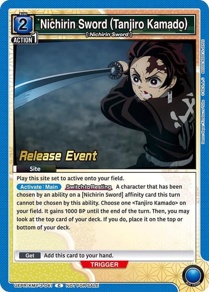 Nichirin Sword (Tanjiro Kamado), UEX05BT: Demon Slayer: Kimetsu no Yaiba Vol.2 Release Event Cards UEPR/KMY-3-041