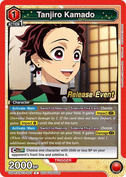 Tanjiro Kamado (063), UEX05BT: Demon Slayer: Kimetsu no Yaiba Vol.2 Release Event Cards UEPR/KMY-3-063