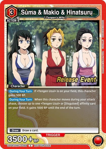 Suma & Makio & Hinatsuru, UEX05BT: Demon Slayer: Kimetsu no Yaiba Vol.2 Release Event Cards UEPR/KMY-3-068