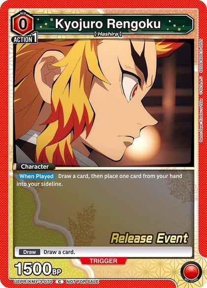Kyojuro Rengoku (070), UEX05BT: Demon Slayer: Kimetsu no Yaiba Vol.2 Release Event Cards UEPR/KMY-3-070