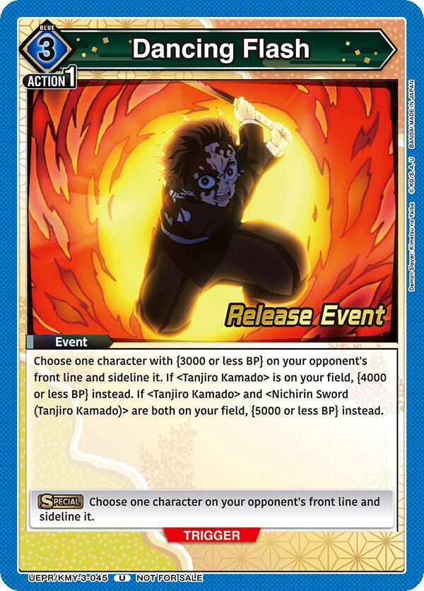 Dancing Flash, UEX05BT: Demon Slayer: Kimetsu no Yaiba Vol.2 Release Event Cards UEPR/KMY-3-045