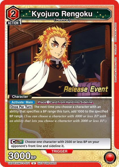 Kyojuro Rengoku (071), UEX05BT: Demon Slayer: Kimetsu no Yaiba Vol.2 Release Event Cards UEPR/KMY-3-071