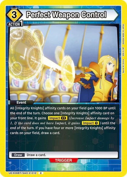 Perfect Weapon Control, UEX06BT: Sword Art Online Vol.2 UEX06BT/SAO-2-012