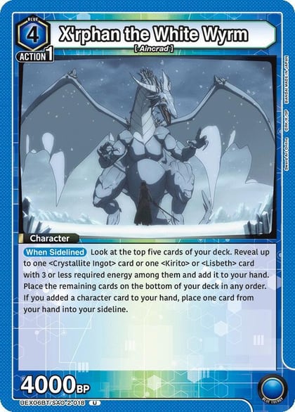 X'rphan the White Wyrm, UEX06BT: Sword Art Online Vol.2 UEX06BT/SAO-2-018