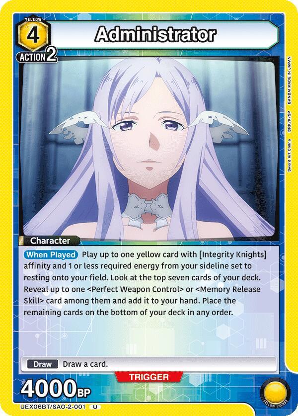 Administrator, UEX06BT: Sword Art Online Vol.2 UEX06BT/SAO-2-001