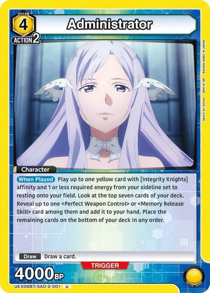 Administrator, UEX06BT: Sword Art Online Vol.2 UEX06BT/SAO-2-001