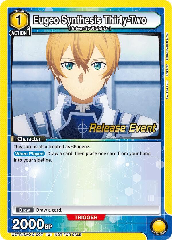 Eugeo Synthesis Thirty-Two, UEX06BT: Sword Art Online Vol.2 Release Event Cards UEPR/SAO-2-007