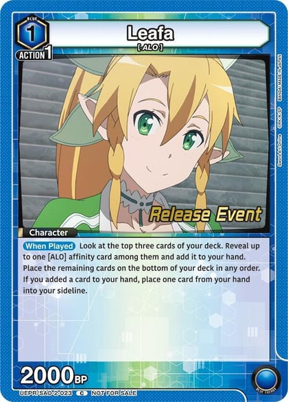 Leafa (023), UEX06BT: Sword Art Online Vol.2 Release Event Cards UEPR/SAO-2-023