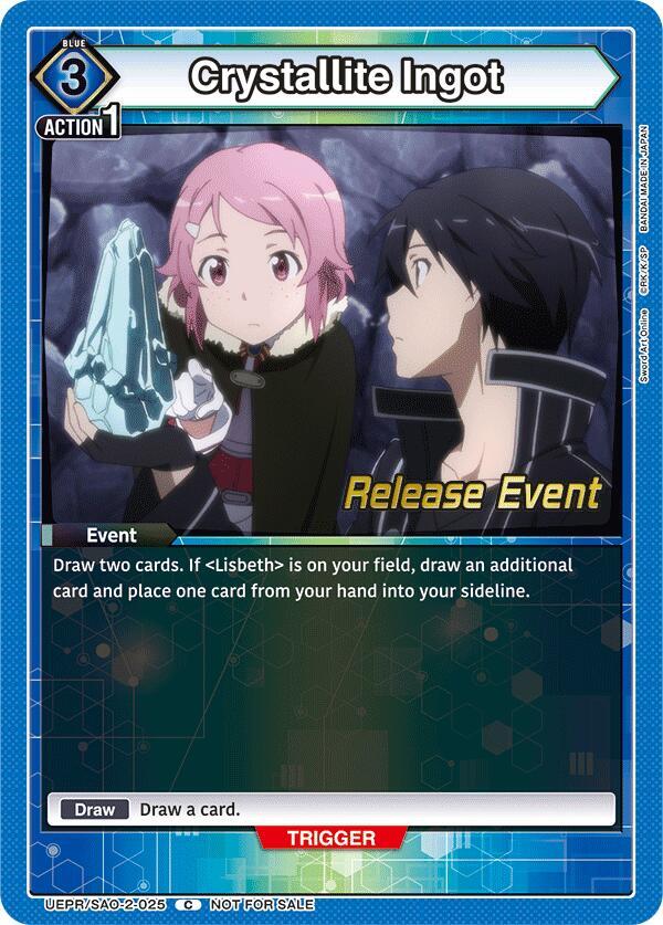 Crystallite Ingot, UEX06BT: Sword Art Online Vol.2 Release Event Cards UEPR/SAO-2-025