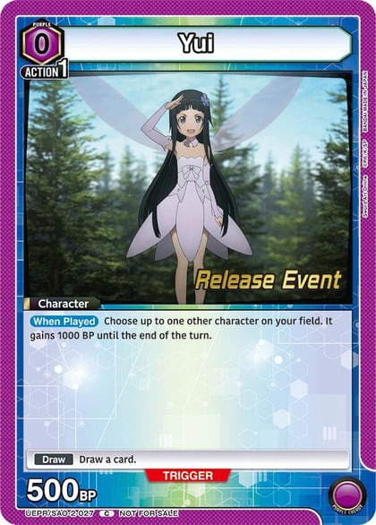 Yui (027), UEX06BT: Sword Art Online Vol.2 Release Event Cards UEPR/SAO-2-027