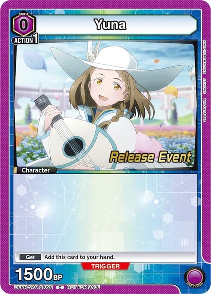 Yuna (028), UEX06BT: Sword Art Online Vol.2 Release Event Cards UEPR/SAO-2-028
