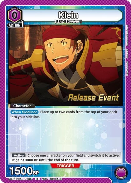 Klein (037), UEX06BT: Sword Art Online Vol.2 Release Event Cards UEPR/SAO-2-037