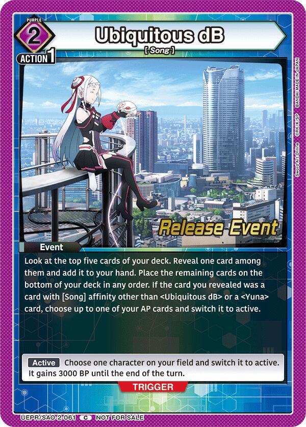 Ubiquitous dB, UEX06BT: Sword Art Online Vol.2 Release Event Cards UEPR/SAO-2-061
