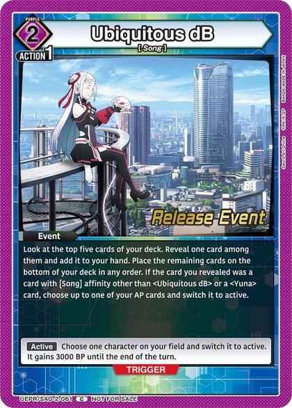 Ubiquitous dB, UEX06BT: Sword Art Online Vol.2 Release Event Cards UEPR/SAO-2-061