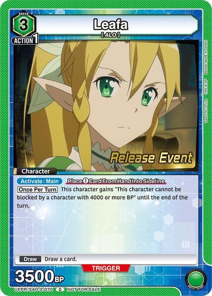 Leafa (070), UEX06BT: Sword Art Online Vol.2 Release Event Cards UEPR/SAO-2-070