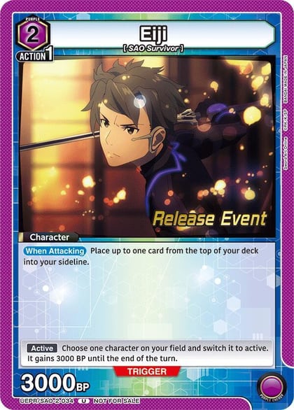 Eiji, UEX06BT: Sword Art Online Vol.2 Release Event Cards UEPR/SAO-2-034
