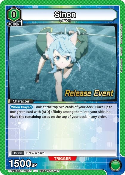 Sinon (066), UEX06BT: Sword Art Online Vol.2 Release Event Cards UEPR/SAO-2-066