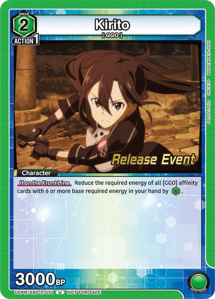 Kirito (071), UEX06BT: Sword Art Online Vol.2 Release Event Cards UEPR/SAO-2-071
