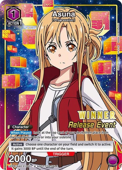 Asuna (Release Event Winner), UEX06BT: Sword Art Online Vol.2 Release Event Cards UEPR/SAO-2-040