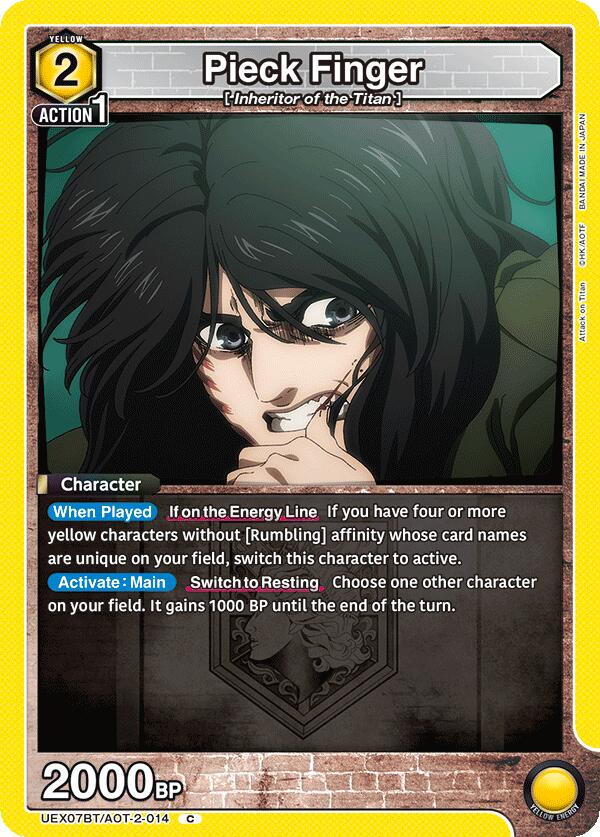 Pieck Finger (014), UEX07BT: Attack on Titan Vol. 2 UEX07BT/AOT-2-014