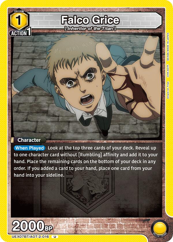 Falco Grice (016), UEX07BT: Attack on Titan Vol. 2 UEX07BT/AOT-2-016