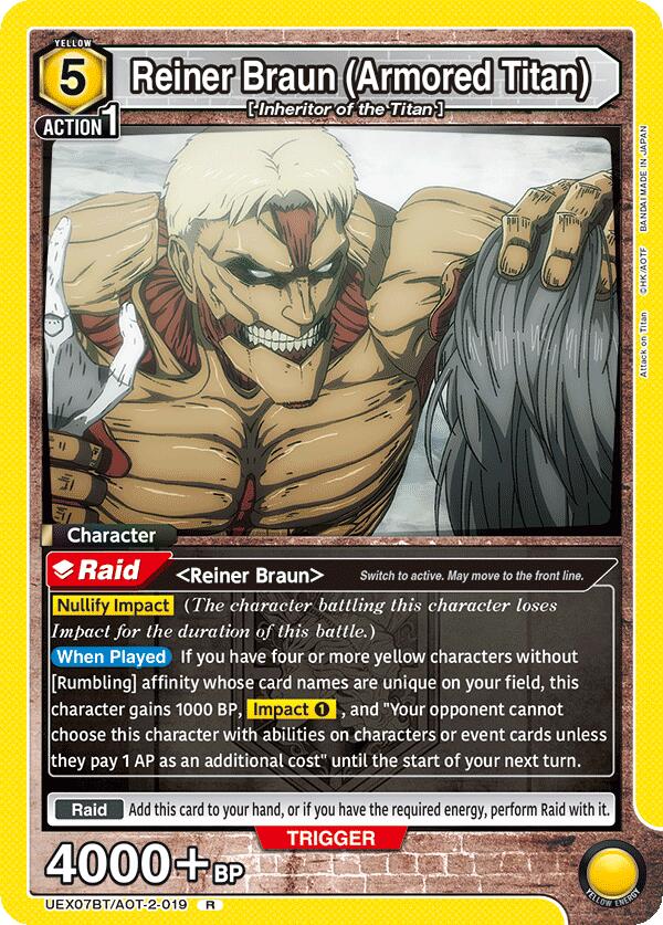 Reiner Braun (Armored Titan) (019), UEX07BT: Attack on Titan Vol. 2 UEX07BT/AOT-2-019