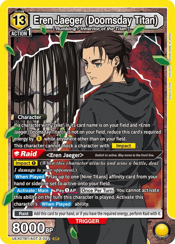 Eren Jaeger (Doomsday Titan), UEX07BT: Attack on Titan Vol. 2 UEX07BT/AOT-2-022
