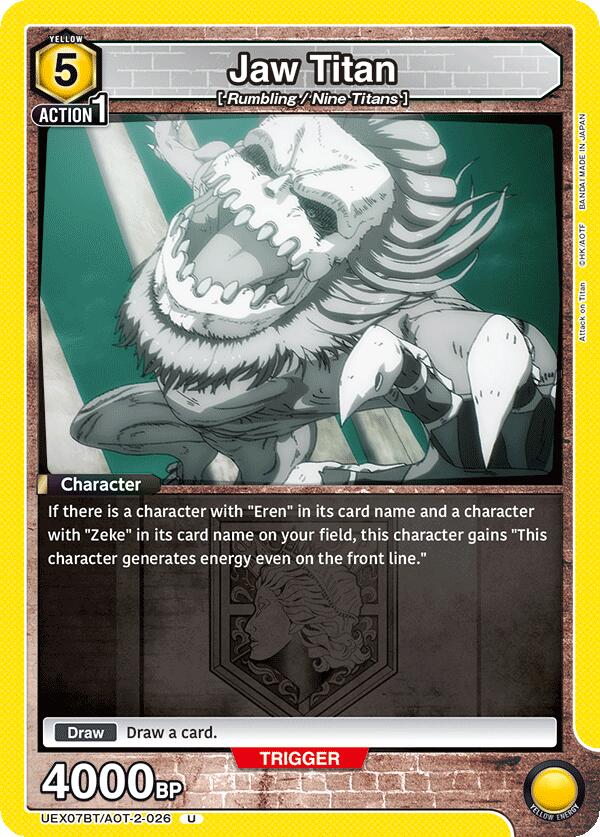 Jaw Titan, UEX07BT: Attack on Titan Vol. 2 UEX07BT/AOT-2-026