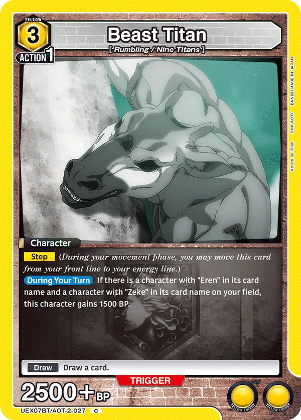 Beast Titan, UEX07BT: Attack on Titan Vol. 2 UEX07BT/AOT-2-027