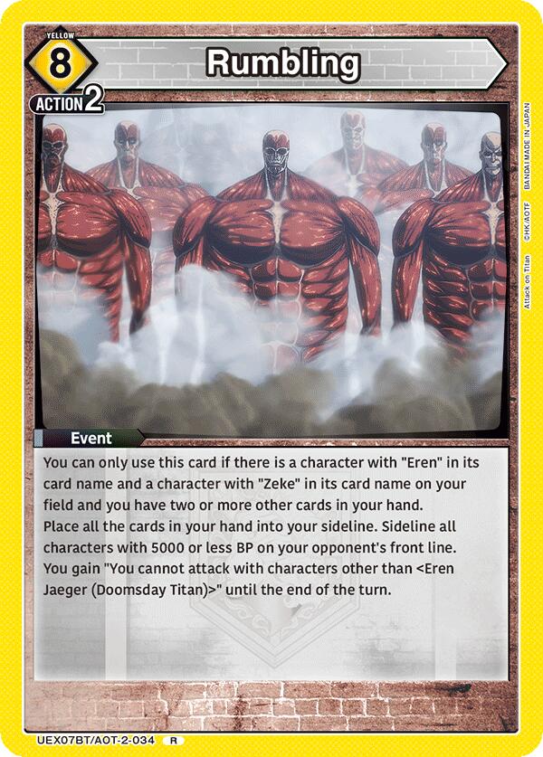 Rumbling, UEX07BT: Attack on Titan Vol. 2 UEX07BT/AOT-2-034