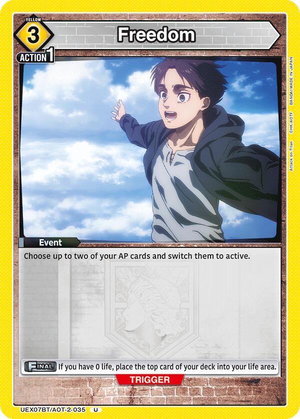 Freedom, UEX07BT: Attack on Titan Vol. 2 UEX07BT/AOT-2-035