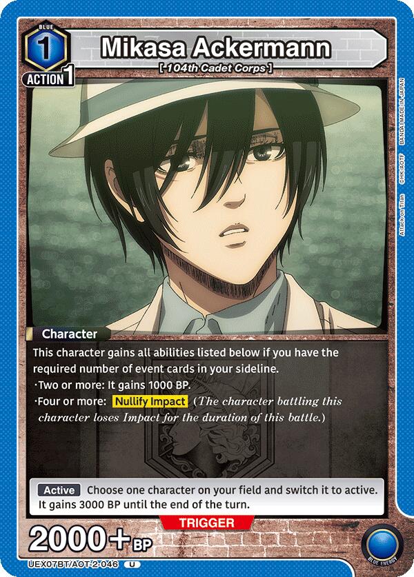 Mikasa Ackermann (046), UEX07BT: Attack on Titan Vol. 2 UEX07BT/AOT-2-046