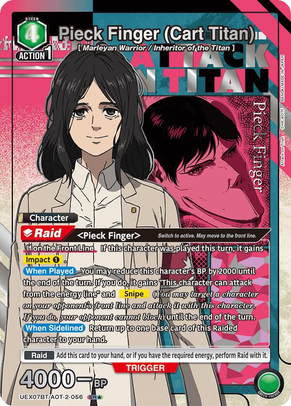 Pieck Finger (Cart Titan) (SR*), UEX07BT: Attack on Titan Vol. 2 UEX07BT/AOT-2-056