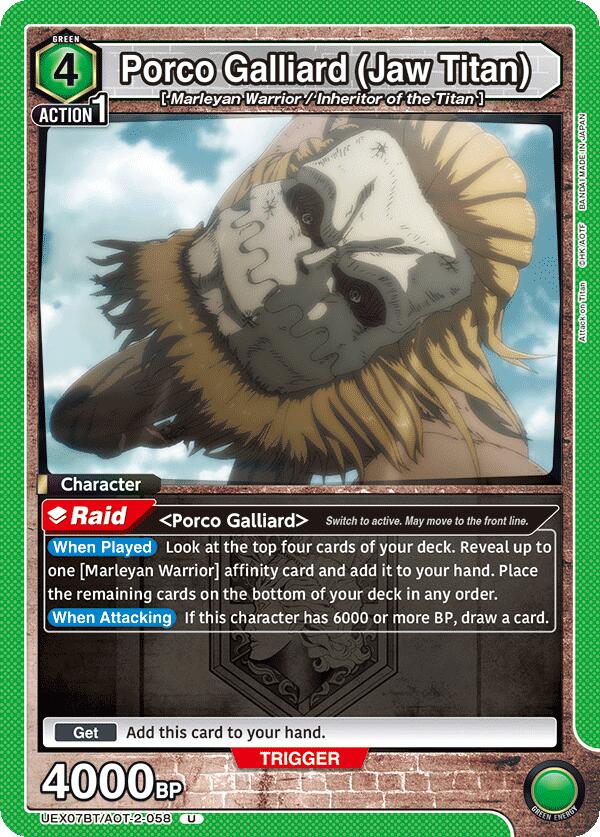 Porco Galliard (Jaw Titan), UEX07BT: Attack on Titan Vol. 2 UEX07BT/AOT-2-058
