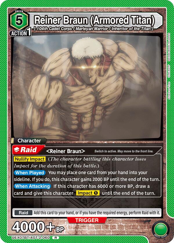 Reiner Braun (Armored Titan) (060), UEX07BT: Attack on Titan Vol. 2 UEX07BT/AOT-2-060