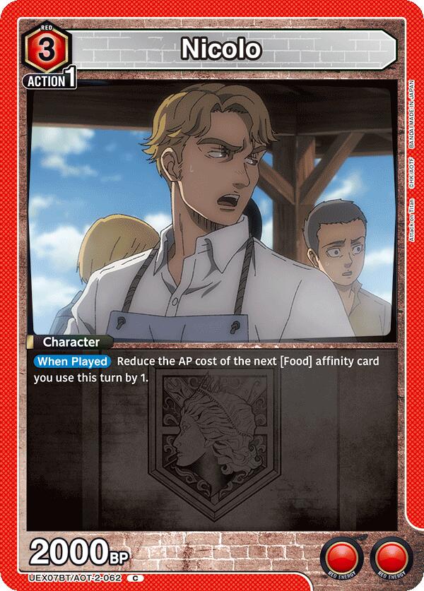 Nicolo, UEX07BT: Attack on Titan Vol. 2 UEX07BT/AOT-2-062