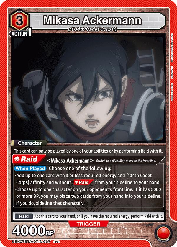 Mikasa Ackermann (067), UEX07BT: Attack on Titan Vol. 2 UEX07BT/AOT-2-067