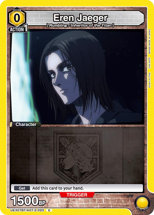 Eren Jaeger (020) (Box Topper Foil), UEX07BT: Attack on Titan Vol. 2 UEX07BT/AOT-2-020